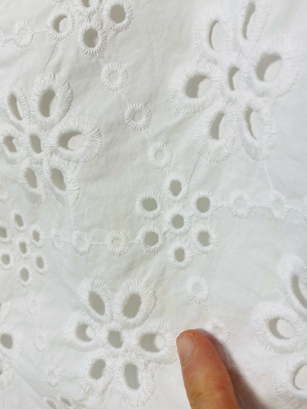 TALBOTS White Eyelet Puff Sleeve Top - Picture 5 of 7